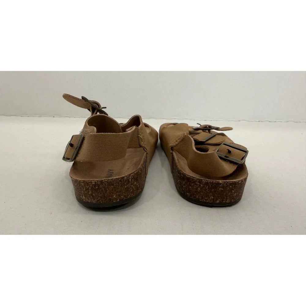 Old Navy Sandals Earth Sanda 9‎ Tan Faux Suede Double Strap Buckle Toddler Shoes